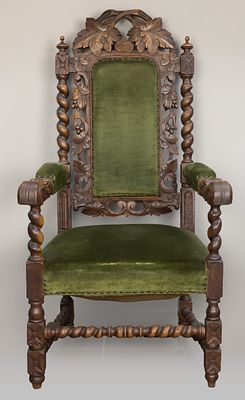 Тронное кресло &laquo;Акантовый Венец&raquo;, Неоготика. Франция?, Бельгия?, 1870-1890гг. 
Массив 