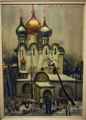 Чингиз Азизов. "Новодевичий монастырь. Смоленский собор". Чингиз Азизов 1947 г.р. Размер 101х72 