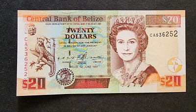 בליז - BELIZE- פיק 63, משנת 1997, 20 דולר. UNC.