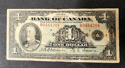 קנדה- CANADA, מצב VG-F, עריך של 1 דולר, משנת 1935. פיק 38.