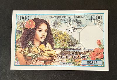 ראוניון- REUNION- שטר בעריך של 1000 פראנק, 2024, UNC.