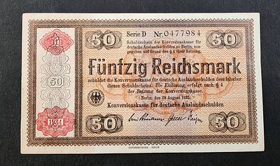 גרמניה- GERMANY פיק 211, עריך של 50 רייכסמרק, 1934, מצב XF+.