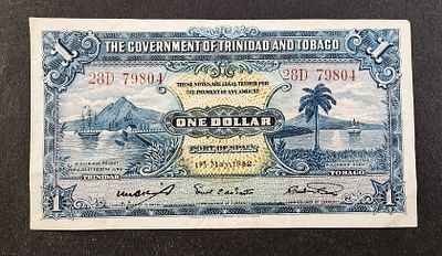 טרינידד וטובגו- TRINIDAD & TOBAGO פיק 5c, עריך של 1 דולר, 1942, מצב VF.