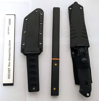 3 סכינים ומשייף במצב חדש.