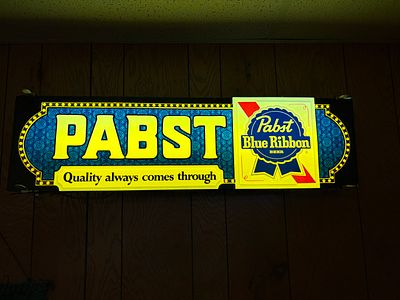 Pabst Blue Ribbon Lighted Sign