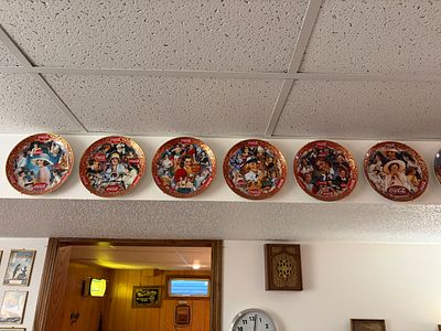 18) 8" Decrotive Coke Plates. 18) Decrotive Coke Plates