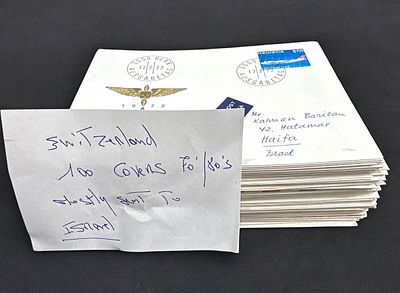 לוט גדול של מעטפות יום ההופעה שווייץ.