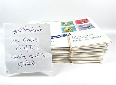 100 מעטפות יום ההופעה שווייץ, שנות ה60-70.
