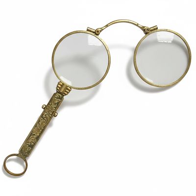 מונוקל (משקפיים נפתחות) עתיקות ארט דקו כולל מארז עור מקורי.