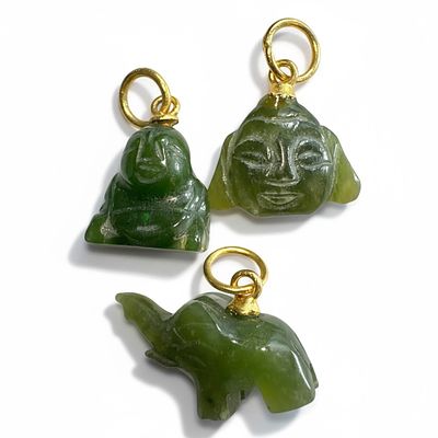 3 תליוני ג'ייד סינים ישנים.