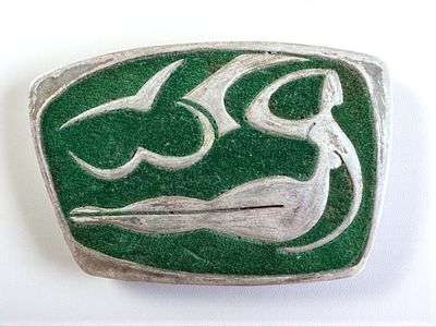 סיכת כסף סטרלינג ישראלית ישנה עשויה בעבודת יד. לא חתומה - כסף נבדק. סיכה אחורית חסרה. מידות: 