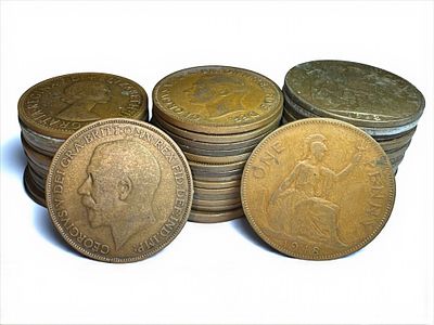לוט מטבעות אנגליה עתיקים.