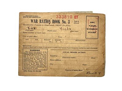 פנקס תלושים, ארה"ב מלחמת העולם השניה.