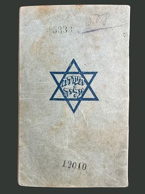 תעודת עליה מהעיר ורשה לפלשתינה 1925. 16