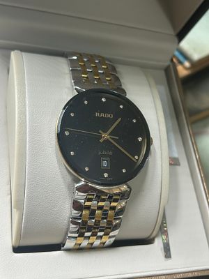 Rado Florence Diamonds - שעון שווייצרי לגבר תוצרת ראדו. מנגנון קוורץ במצב עבודה תקין. לוח משובץ 