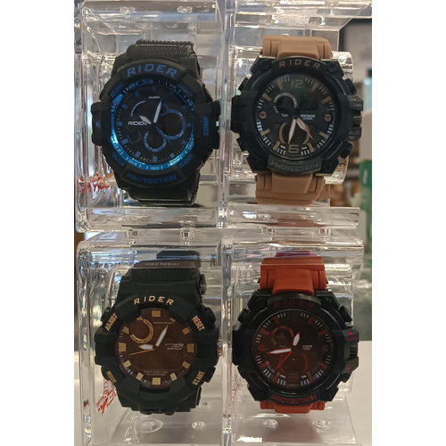 Lot 159: Rider Men's Dual Time Digital Watch Assorted Models - CLEARANCE NEEDS RE-BATTERY