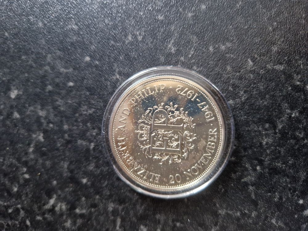 Lot 219: Elizabeth and Philips 1947-1972 crown