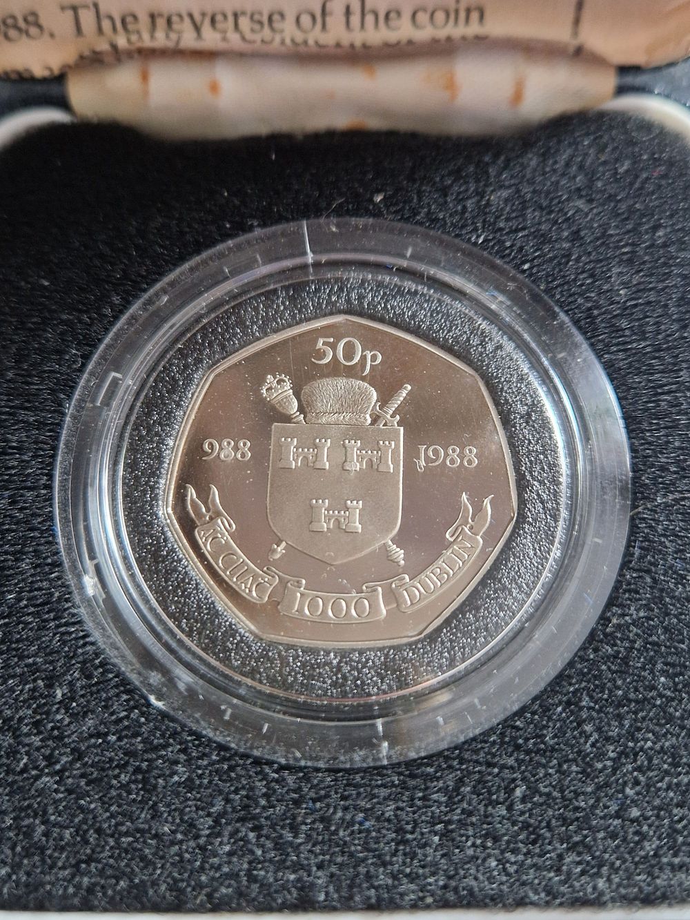 Lot 236: Cupro nickel proof fifty pence coin