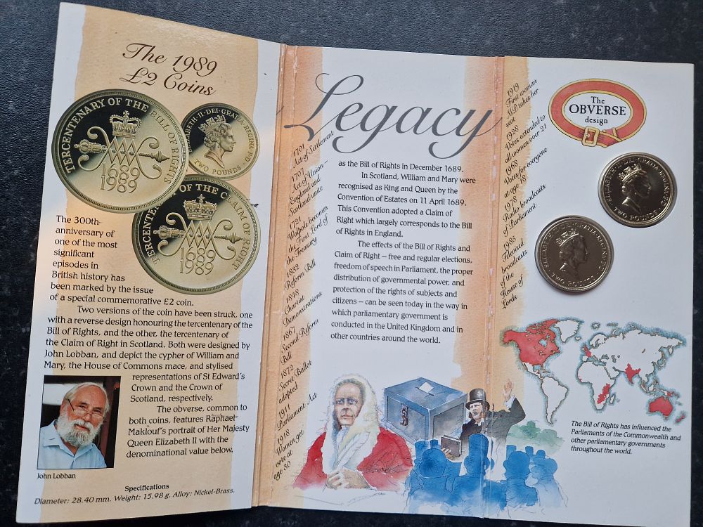 Lot 248: 1989 £2 legacy