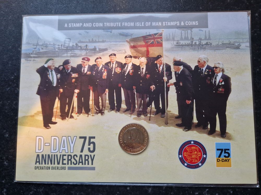 Lot 260: D day first cover and coin