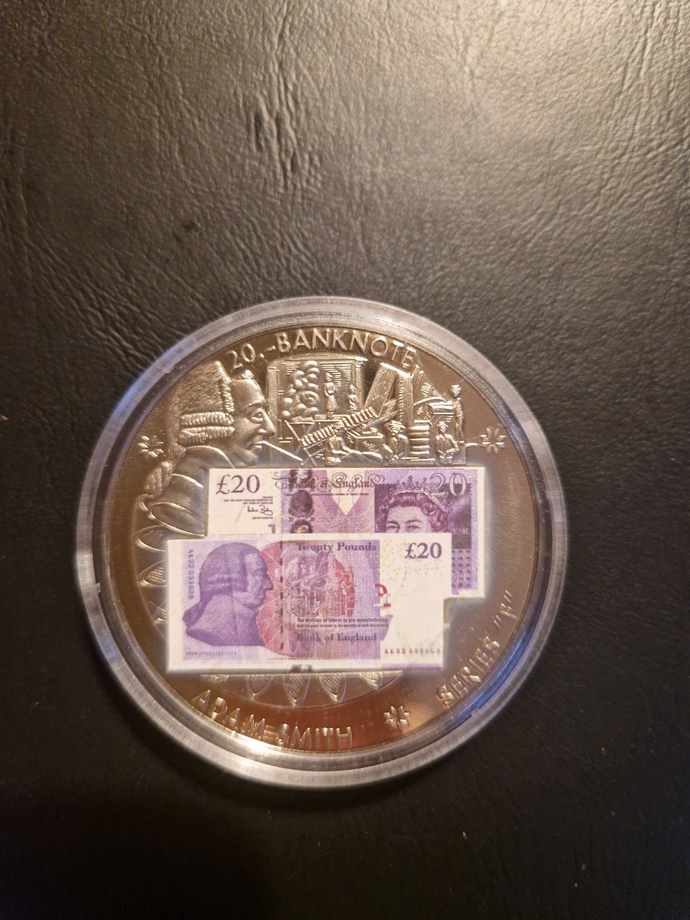 Lot 264: Silver proof 20 pound coin