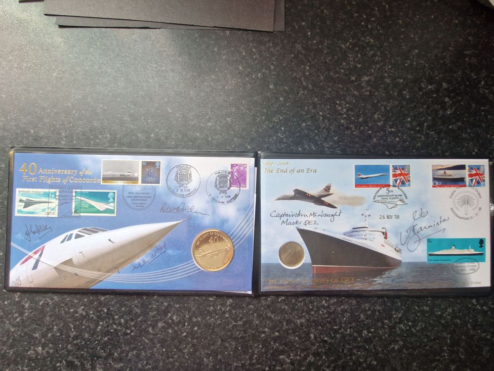 Lot 279: Concorde first day cover and coin