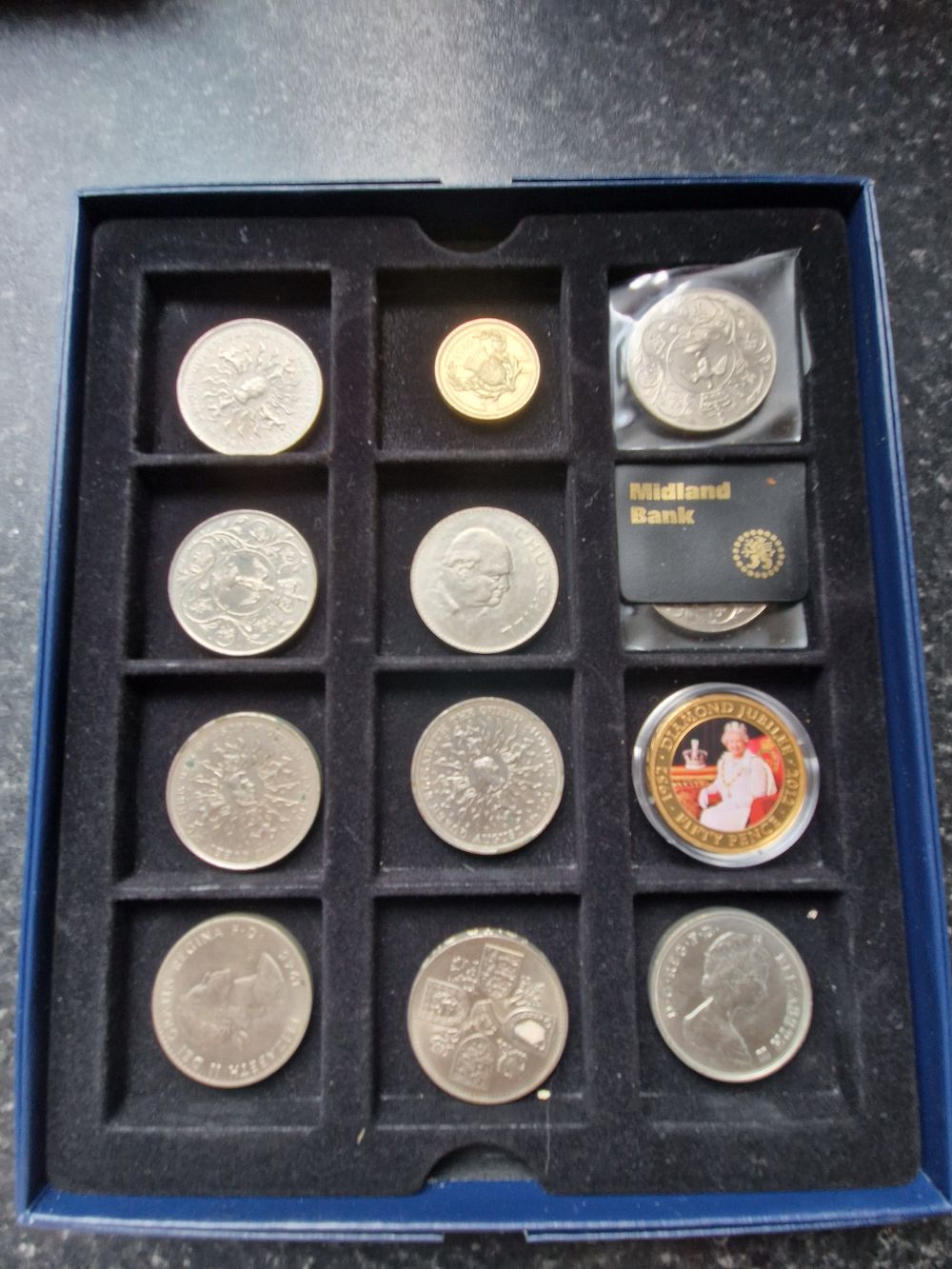 Lot 283: Selection of crown and other coins