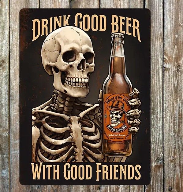 Lot 297: Drink Good Beer with good Friends Plaque
