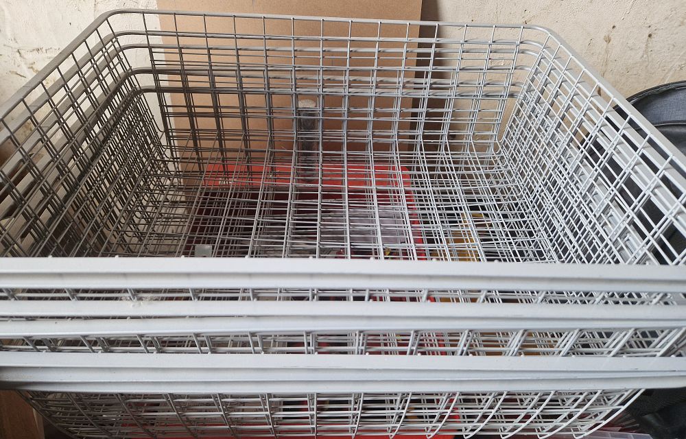 Lot 204: Job lot of Ikea metal baskets