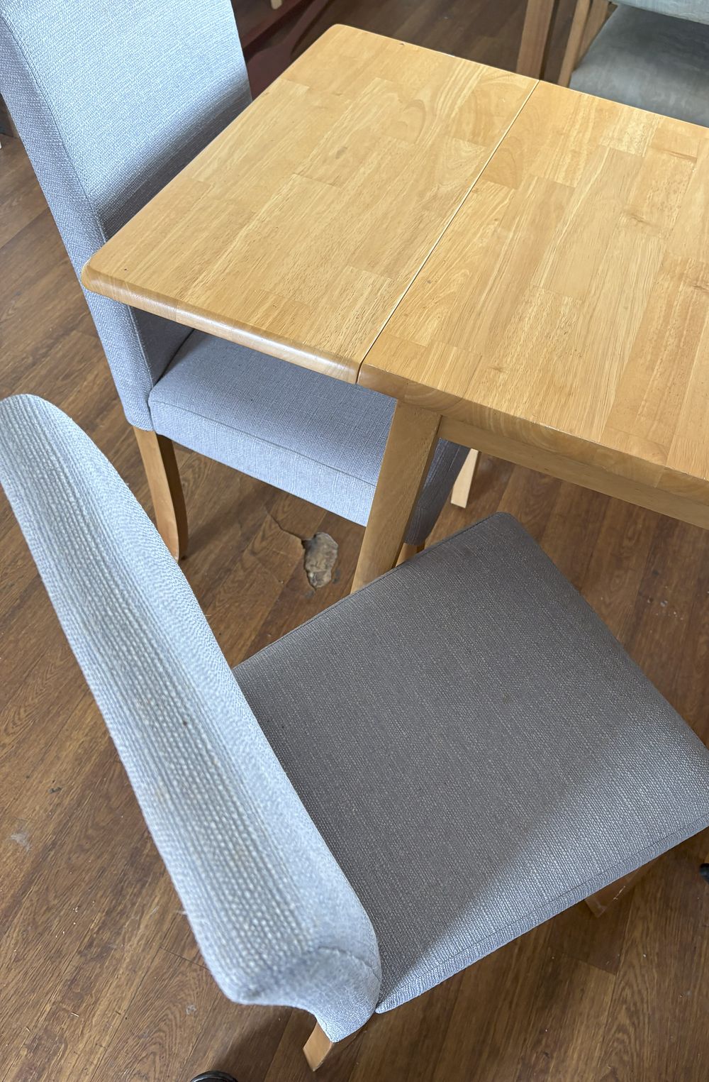 Lot 207: Fold down dining room table and two chairs