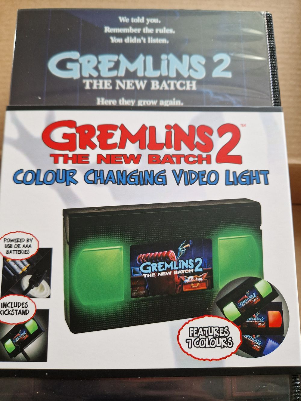 Lot 221: Halloween VHS video light up Gremlin's