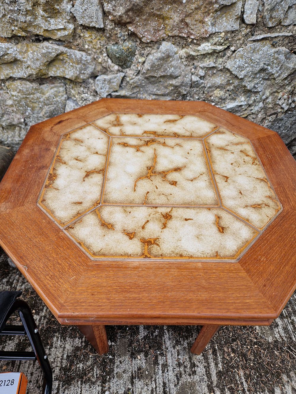 Lot 300: small wooden tiled table
