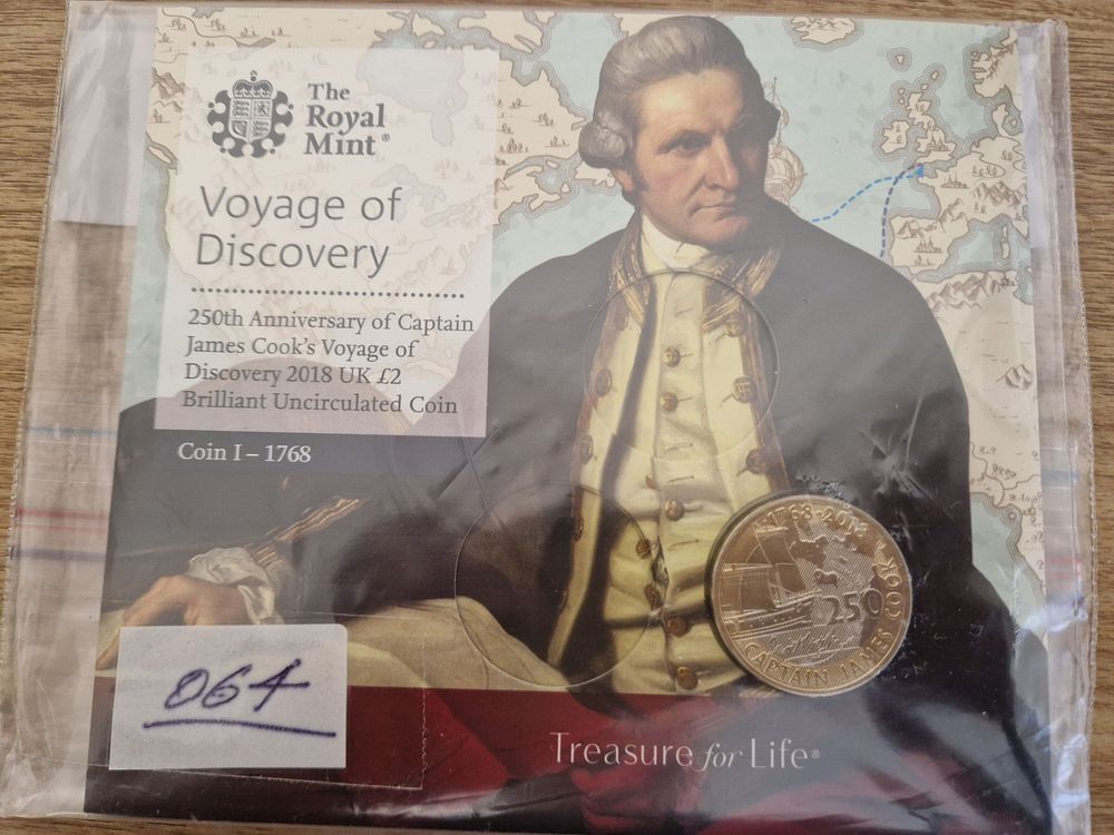 Lot 221: Voyage of discovery 2 pound coin