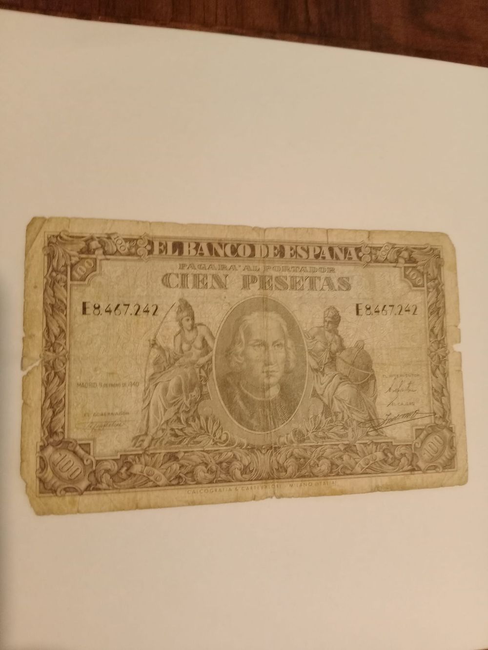 Lot 243: 1940 100 cien pesetas