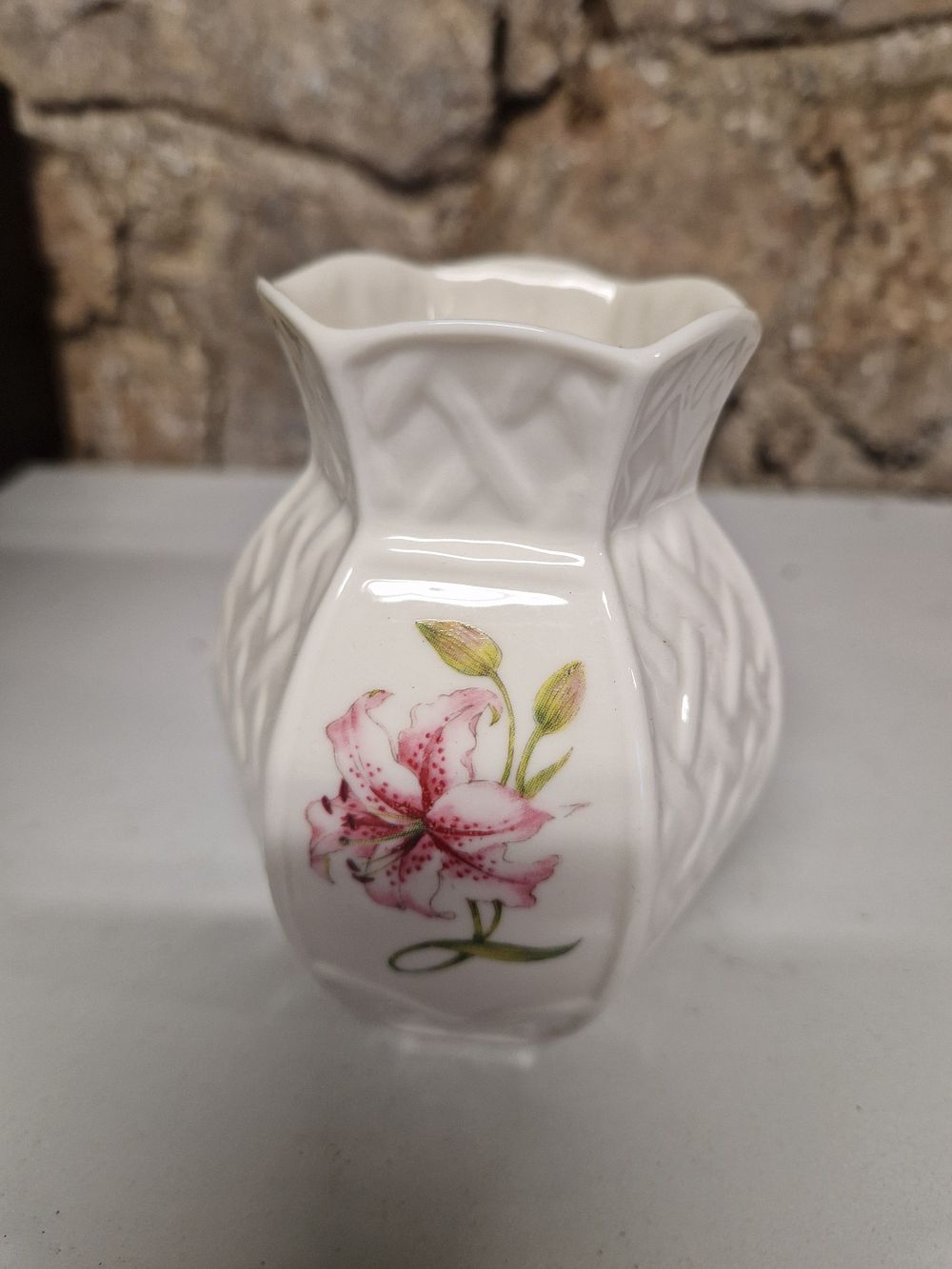 Lot 262: Belleek vase