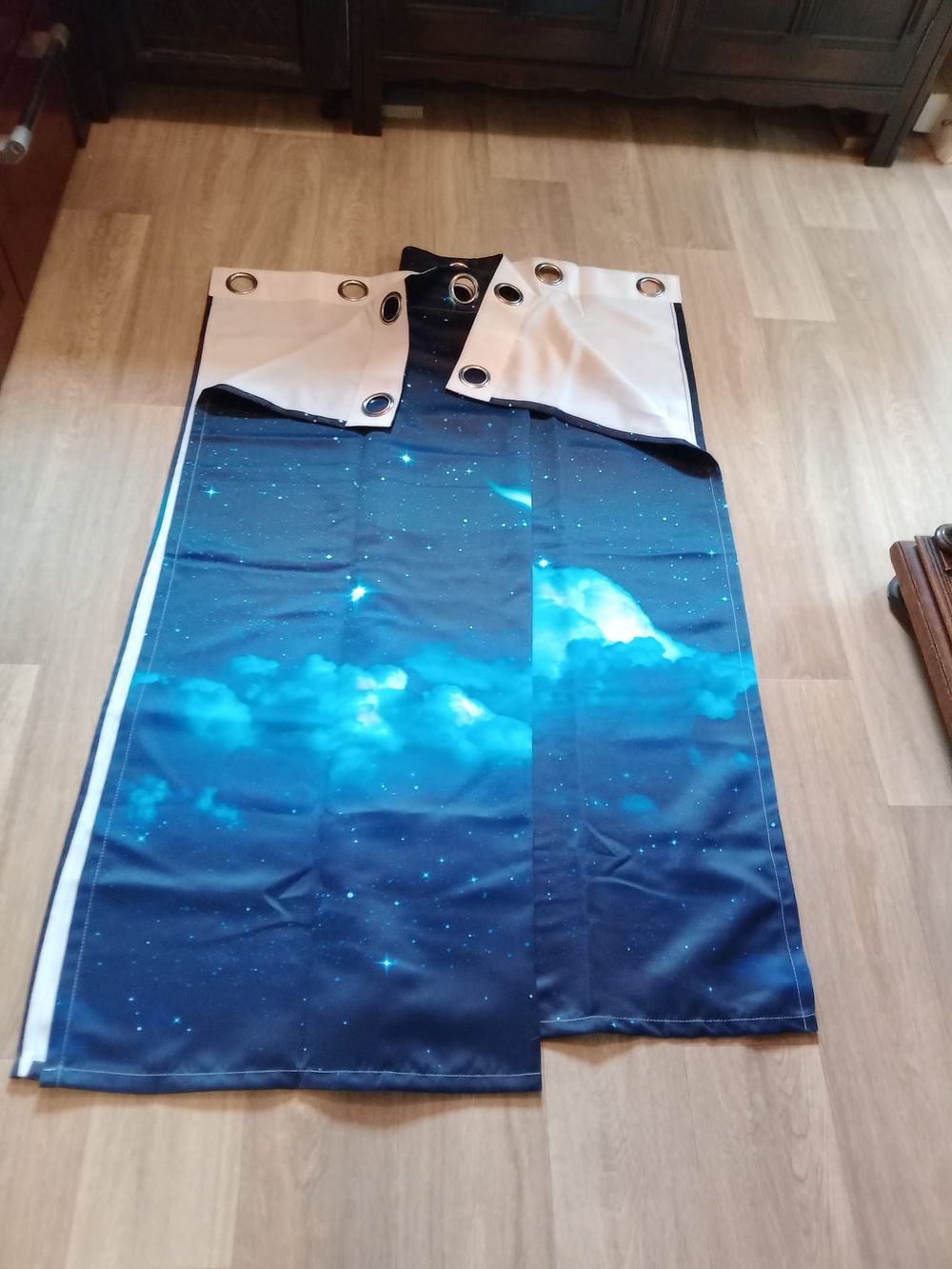 Lot 162: Galaxy curtains