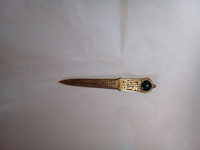 Armagh fair. Letter opener, stamped israel, with jewel.