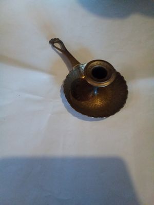 Armagh fair. Brass candlestick holder. 21 cm L