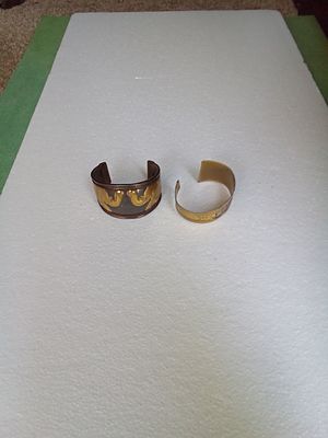 East sussex. Brass and copper vintage bangles