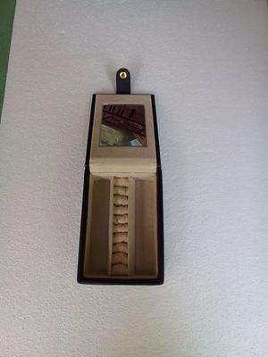 East Sussex. Black leathearet jewellery case 14 cm L x 10 cm W x 5 cm H. New unused.
