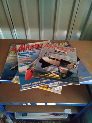 East Sussex. Vintage aircraft magazines.