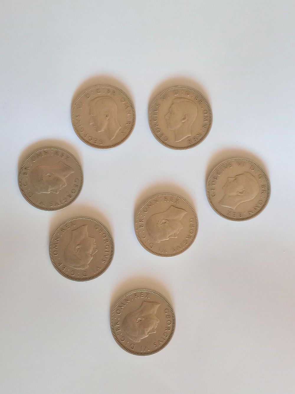 Lot 185: East Sussex. Six 1948 one shillings and one...