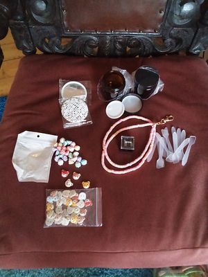 East Sussex. Glass jars new unused mirrors for handbag unused teddy buttons new cake decorations