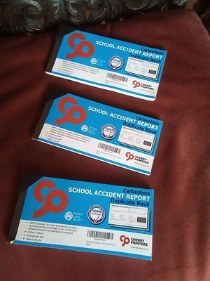 East sussex. School accident report carbonless duplicate books. New unused.
