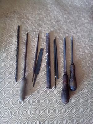 East Sussex. Mixed vintage metal files.