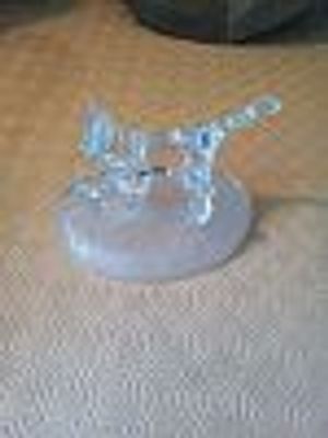 crystal cat and kitten 13 cm h x 15 cm L