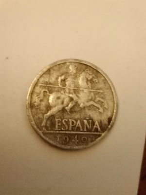 East Sussex. 1940 Diez coin + 5 Cinco coin 1945.