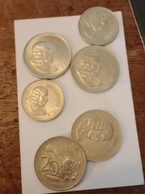 East Sussex. South Africa Suid Afrika 1965-1966 coins