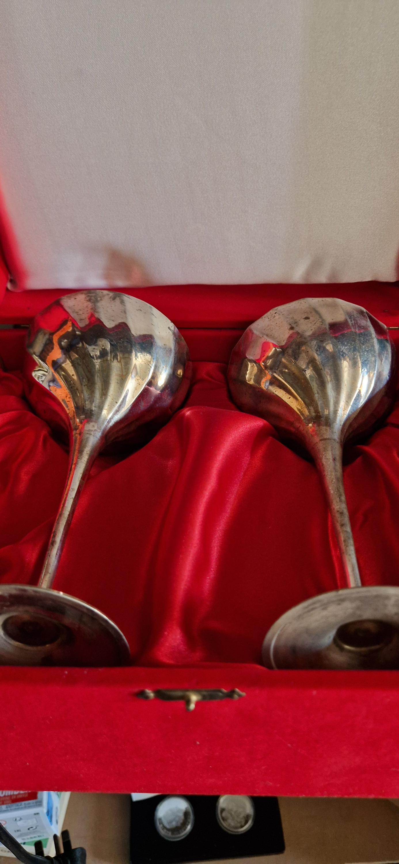 Silver plated goblets