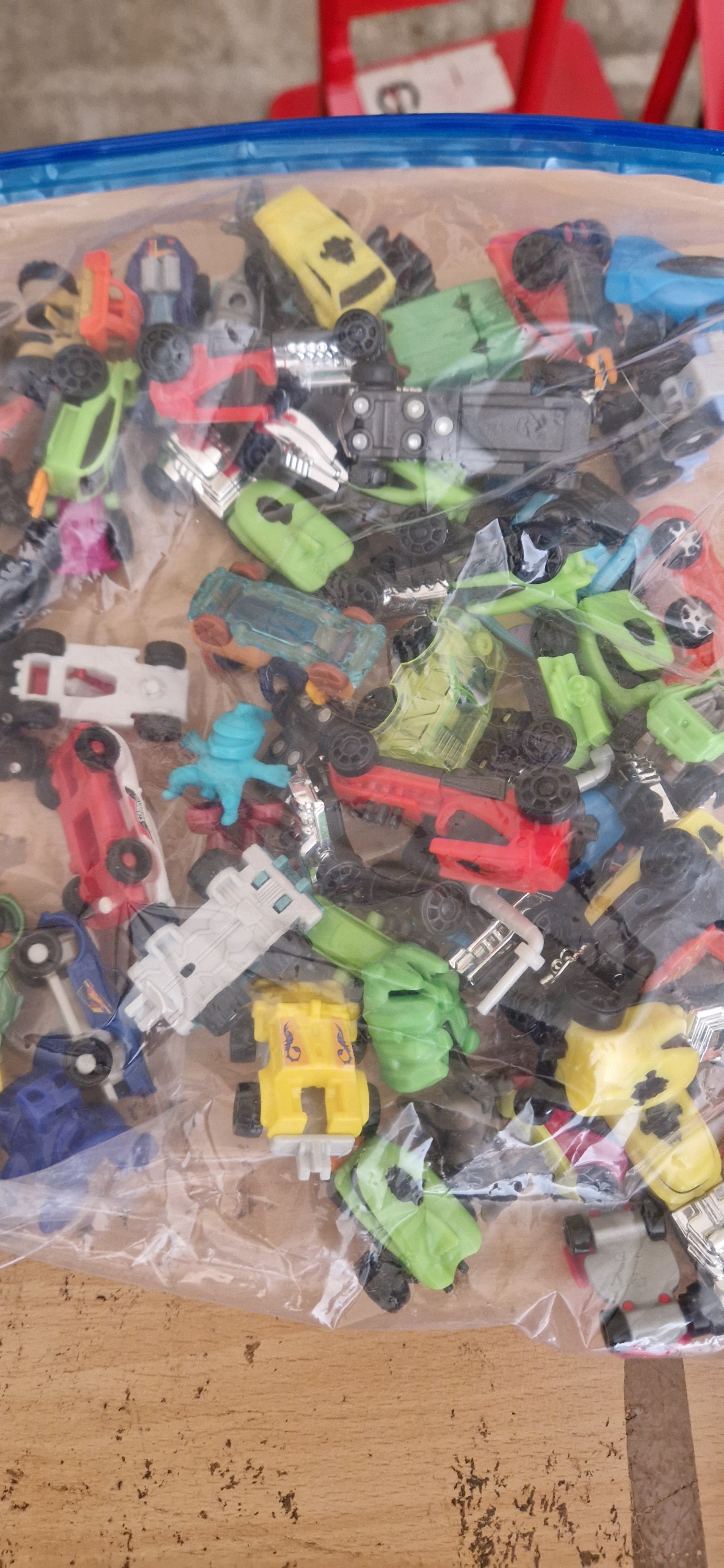 Bag of toy car maybe micro machines